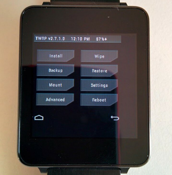 TWRP Recovery для смарт-часов на Android Wear